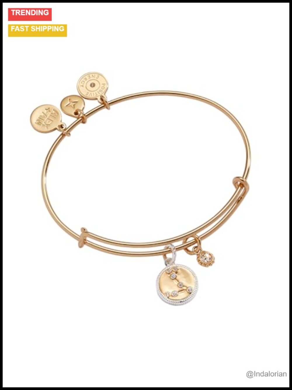 Sagittarius Zodiac Charm Bangle Nickel-Free Eco Friendly Bracelet